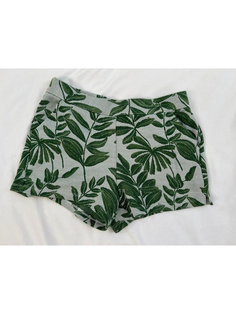 Janie and Jack girls size 10 green palm pull on shorts